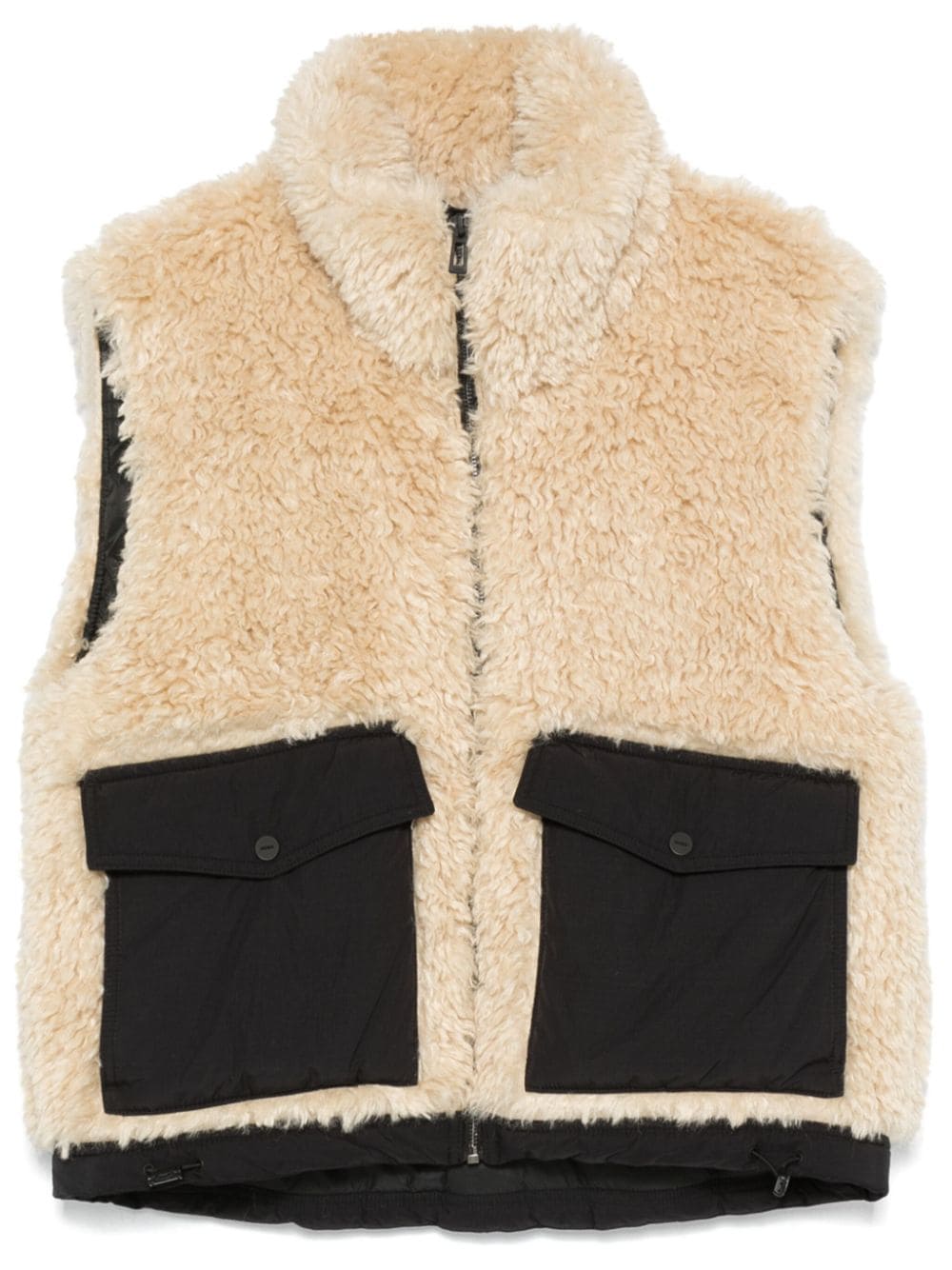 Shop Hugo Faux-fur Gilet In Neutrals