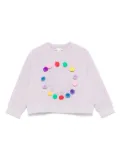 Stella McCartney Kids pompom-details sweatshirt - Purple