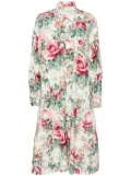 Junya Watanabe floral-print shirt dress - Neutrals