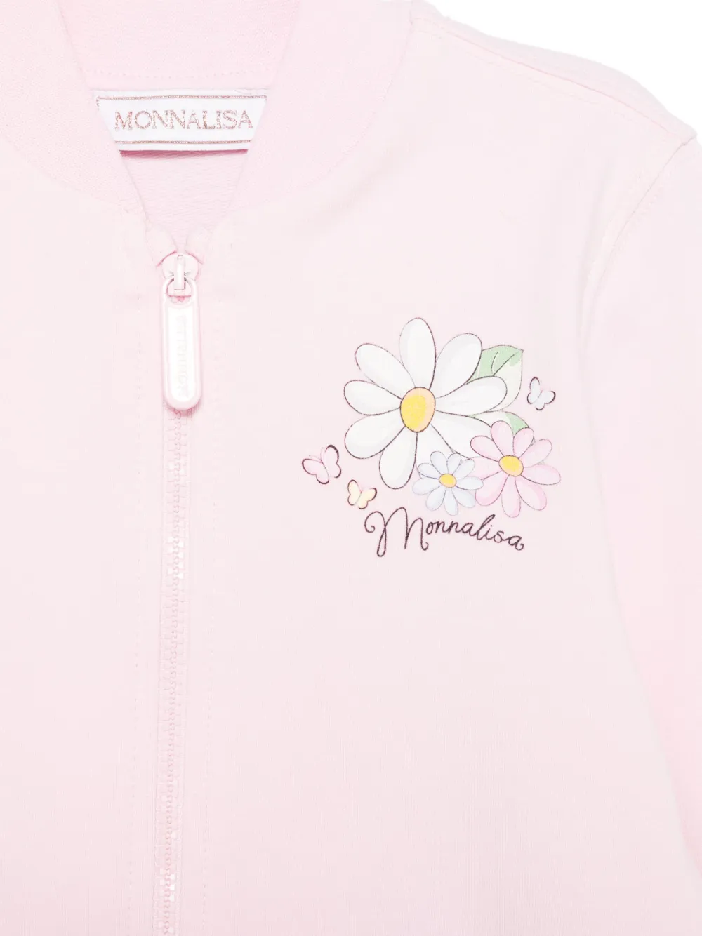 Monnalisa Sweater met bloemenprint Roze