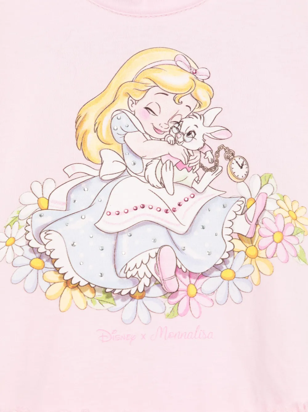 Monnalisa x Disney katoenen T-shirt Roze