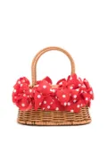 Monnalisa bow-embellished tote bag - Red