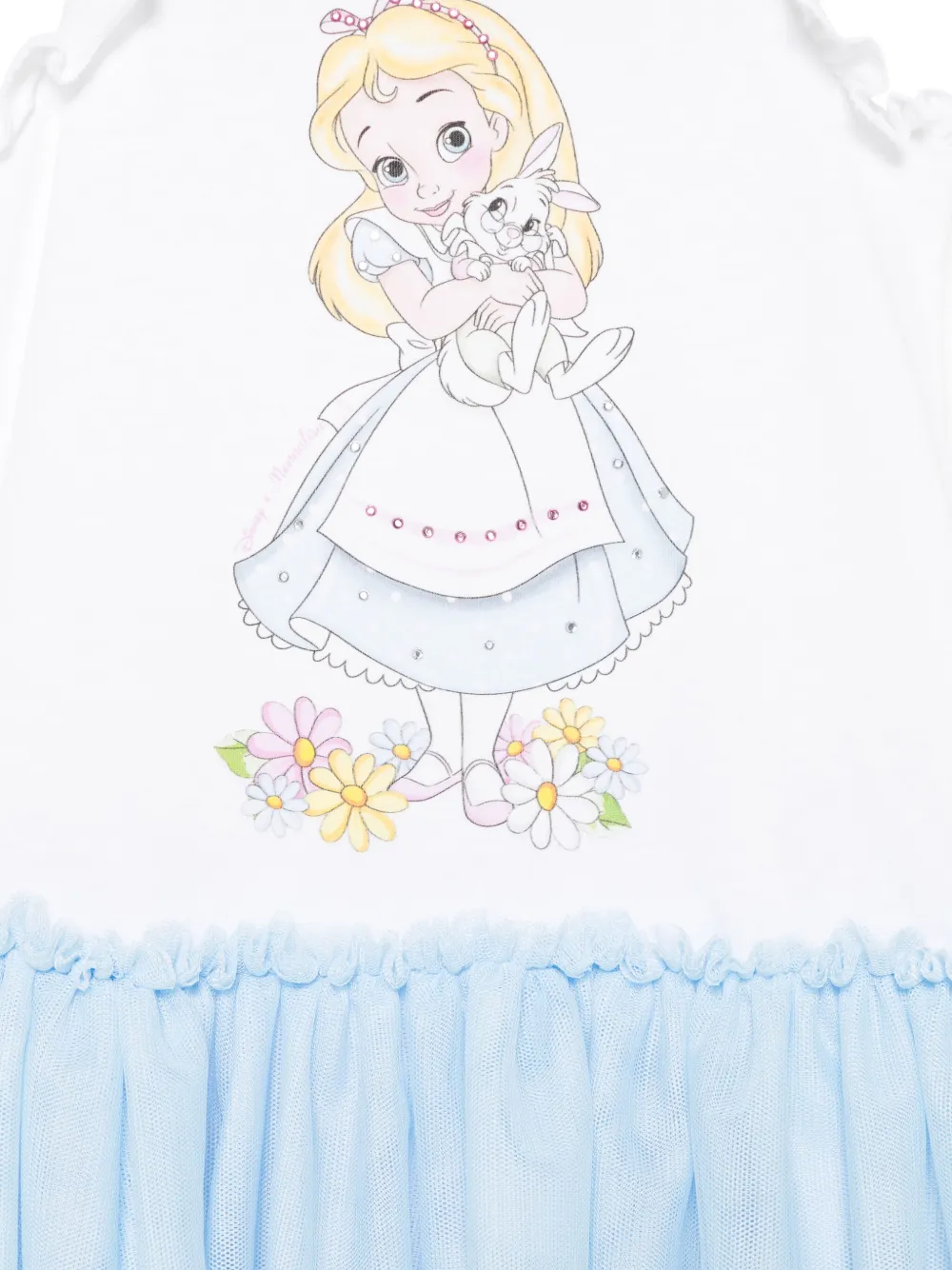Monnalisa x Disney jurk met grafische print Wit