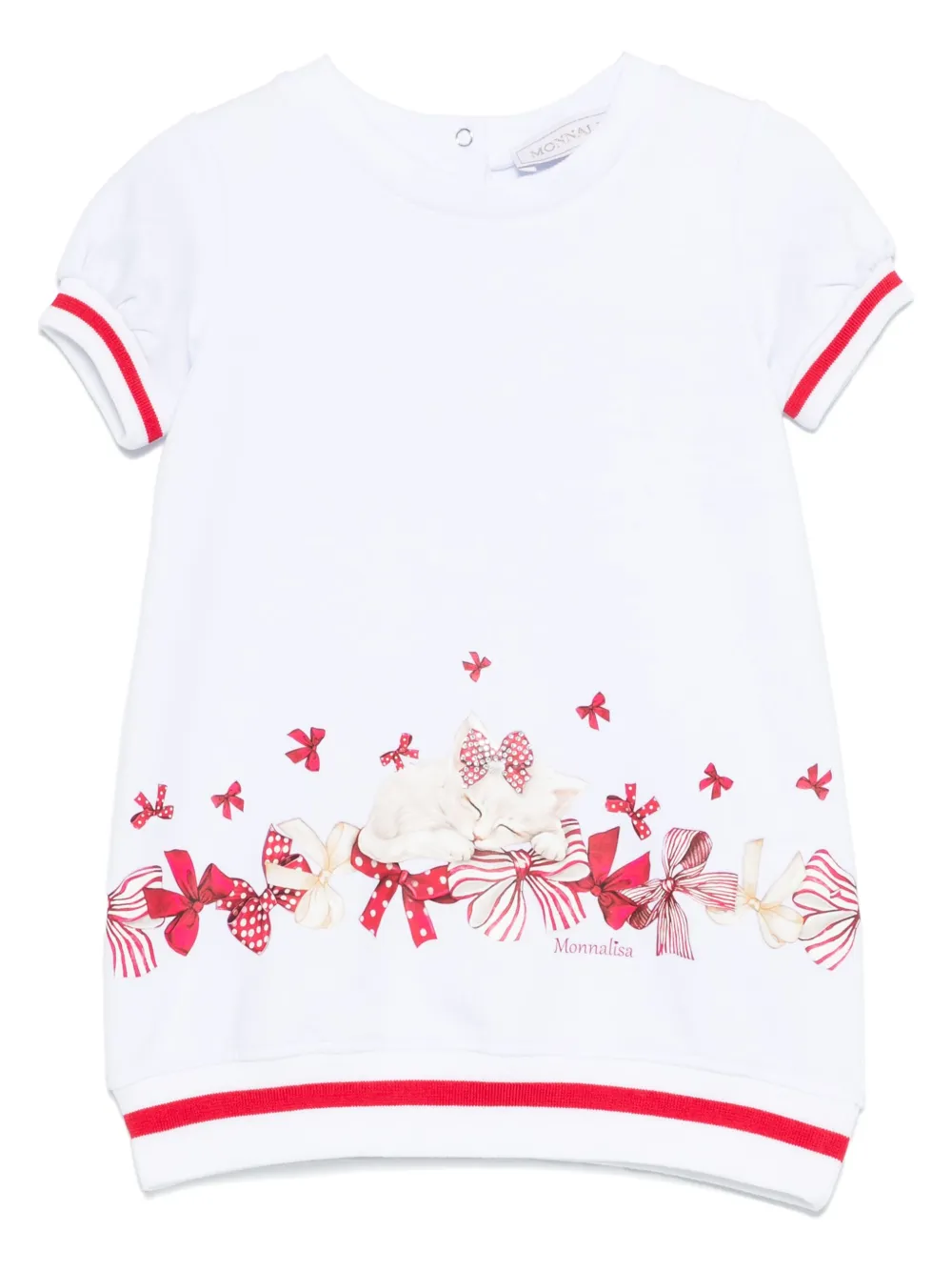 MONNALISA BOW-PRINT DRESS