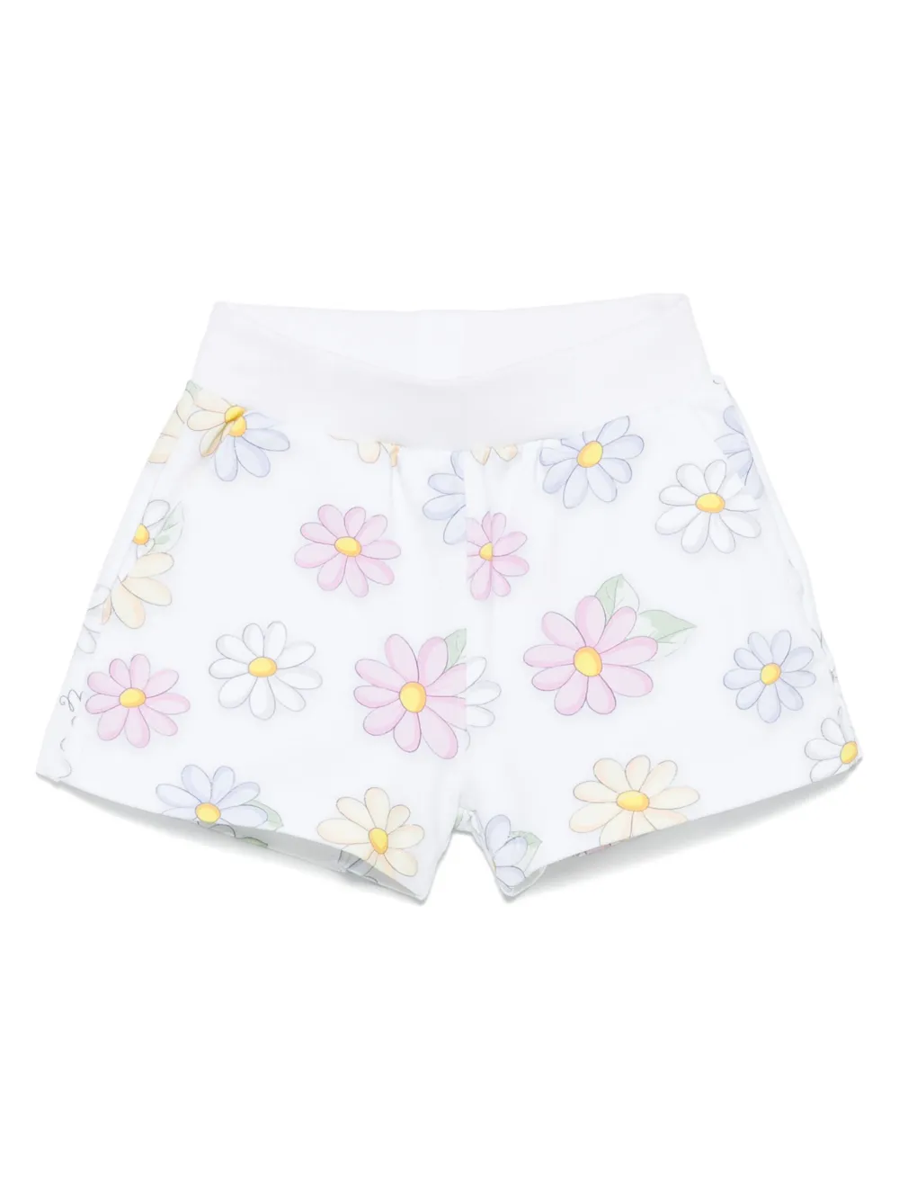 Monnalisa Shorts met bloe print Wit