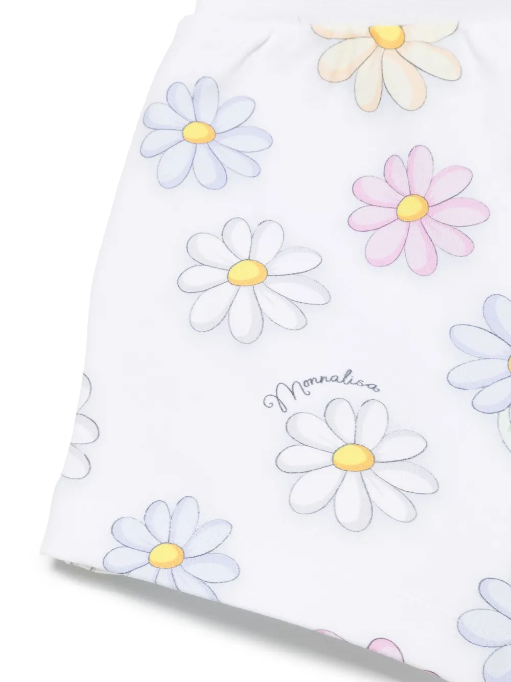 Monnalisa Shorts met bloemenprint Wit