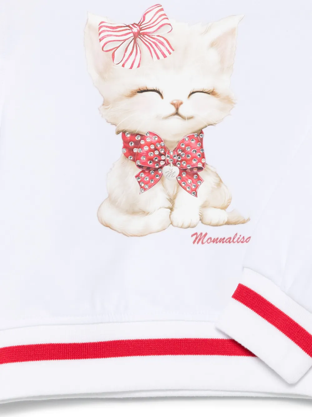 Monnalisa Sweater met print Wit