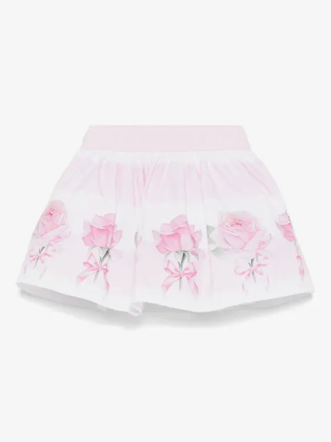 Monnalisa falda con rosas estampadas