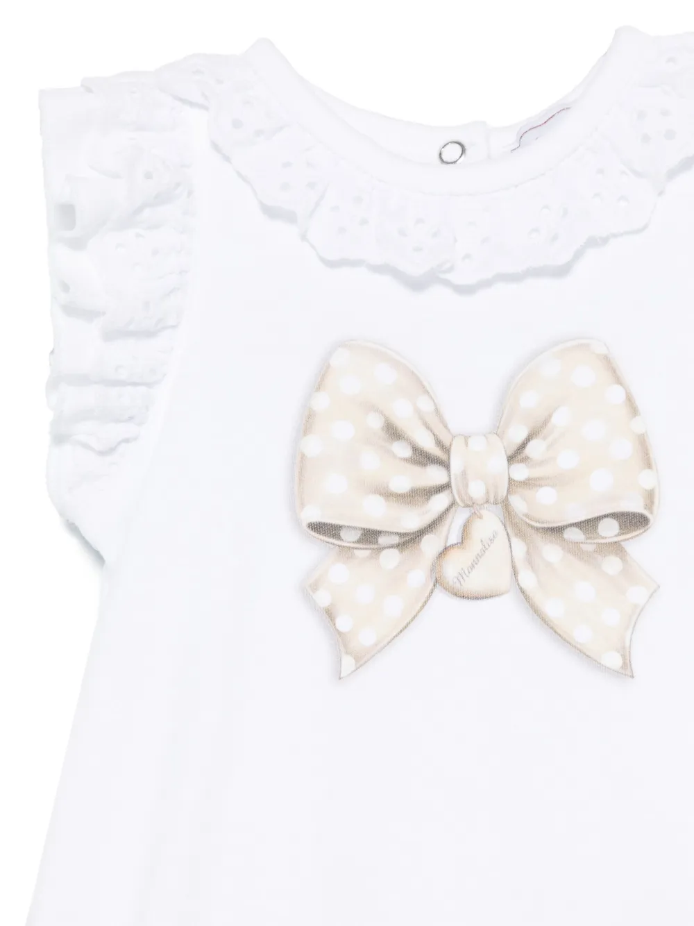 Monnalisa Pyjama met strikprint Wit