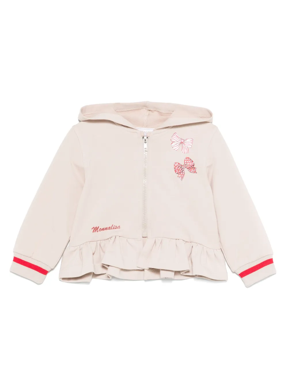 Monnalisa hoodie con moño estampado | neutro | Image 1