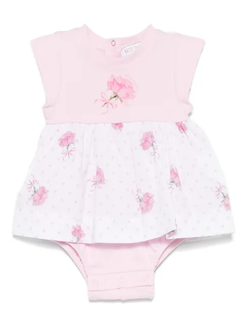 Monnalisa vestido camisero con rosas estampadas