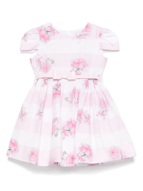 Monnalisa vestido camisero con rosas estampadas