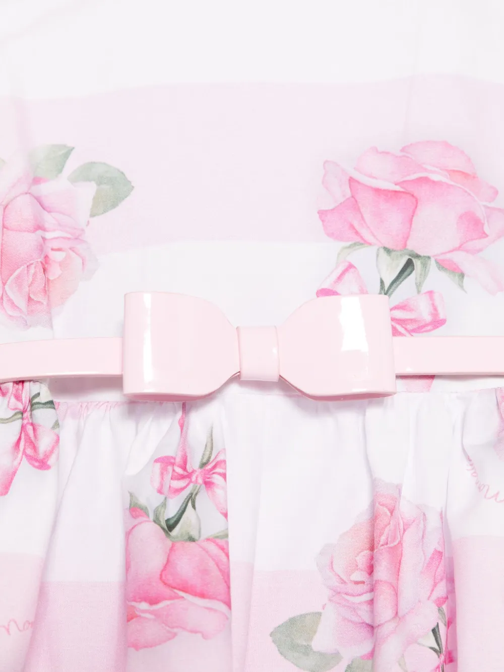 Monnalisa Jurk met rozenprint Wit