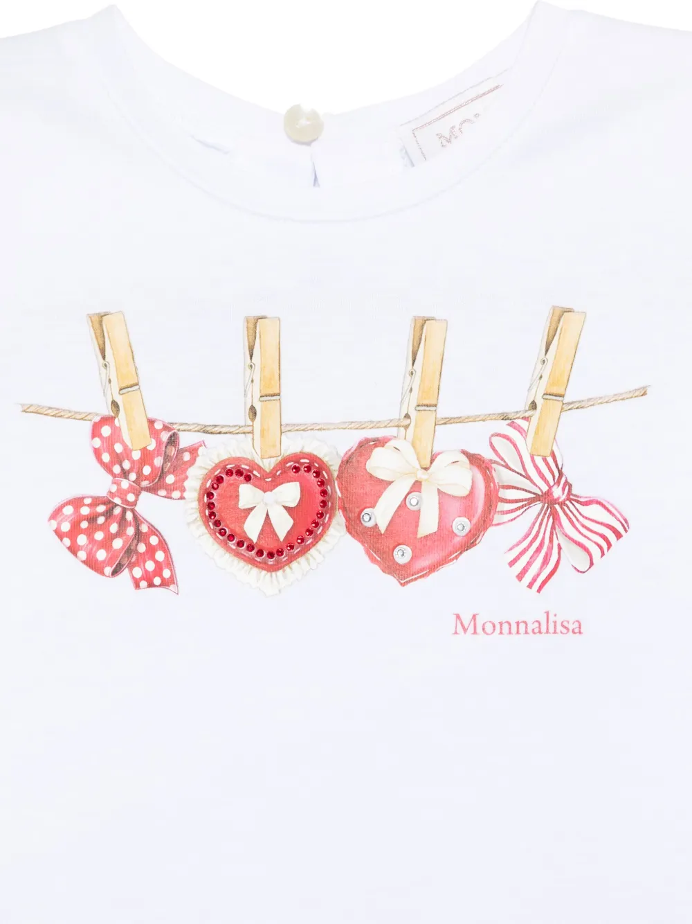 Monnalisa T-shirt met print Wit