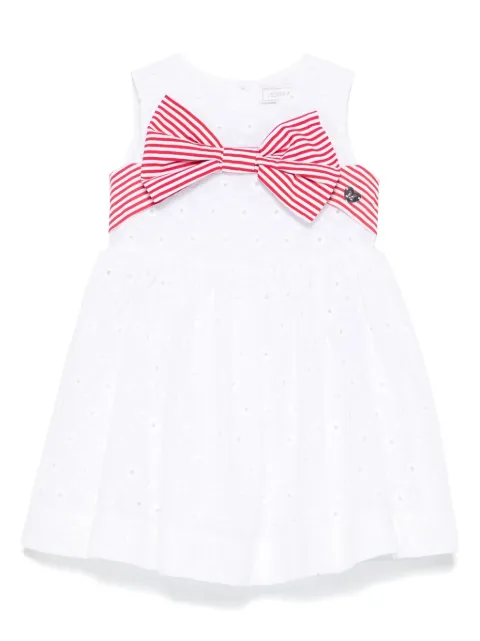 Monnalisa floral-embroidered dress