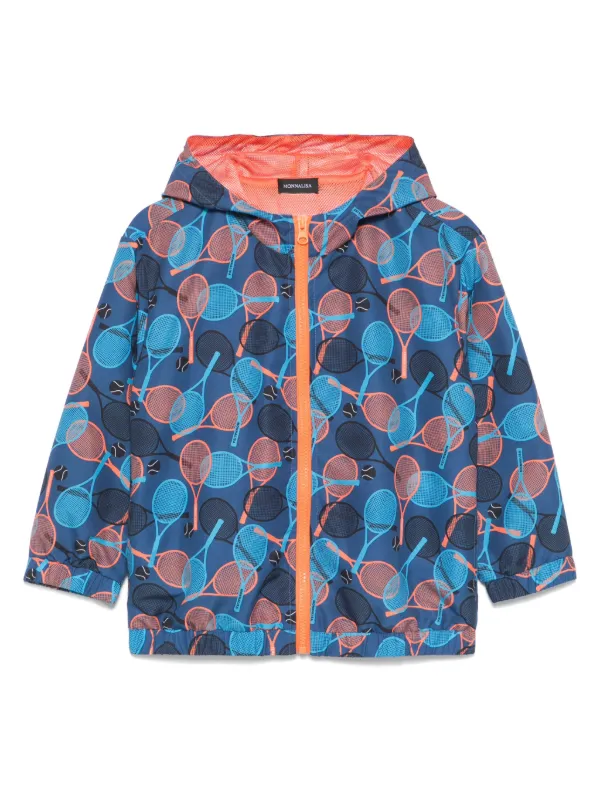 Monnalisa graphic-print Jacket Blue FARFETCH UK