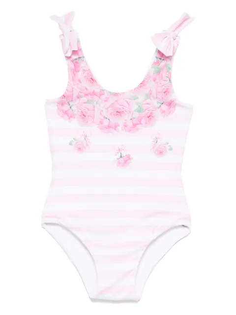 Monnalisa Badeanzug mit Rosen-Print