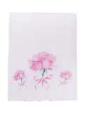 Monnalisa rose-print blanket - White