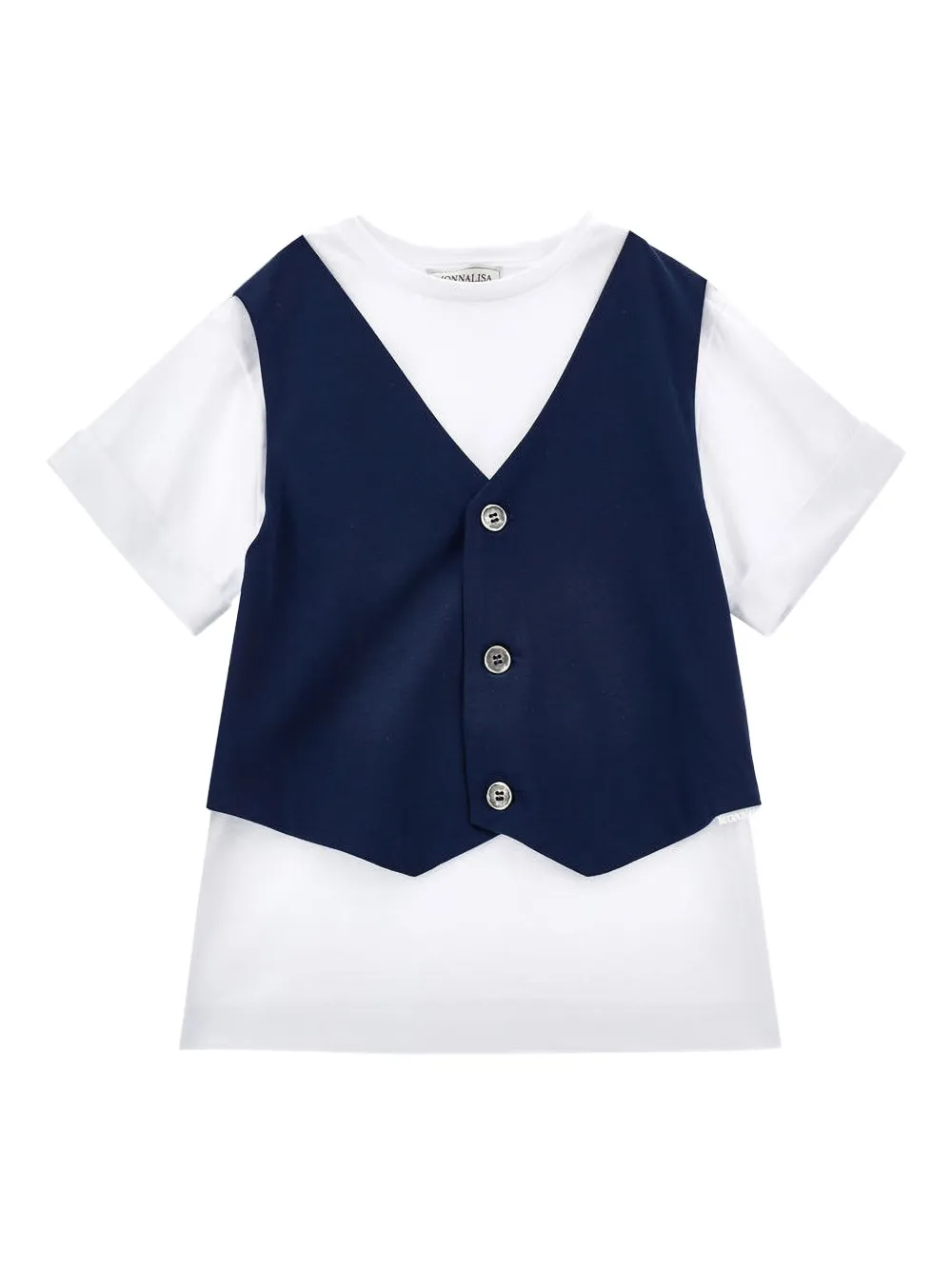 Monnalisa T-shirt a strati - Bianco