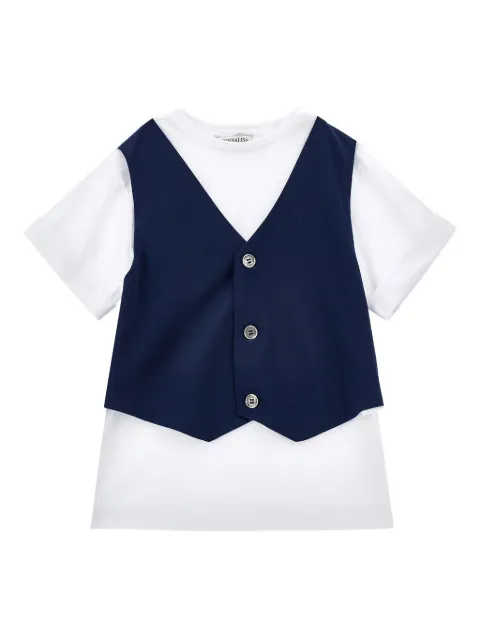 Monnalisa waistcoat layered T-shirt 