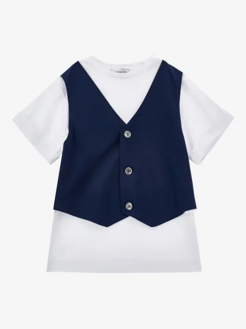 Monnalisa waistcoat layered T-shirt 