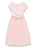 Monnalisa sequin-embellished dress - Pink