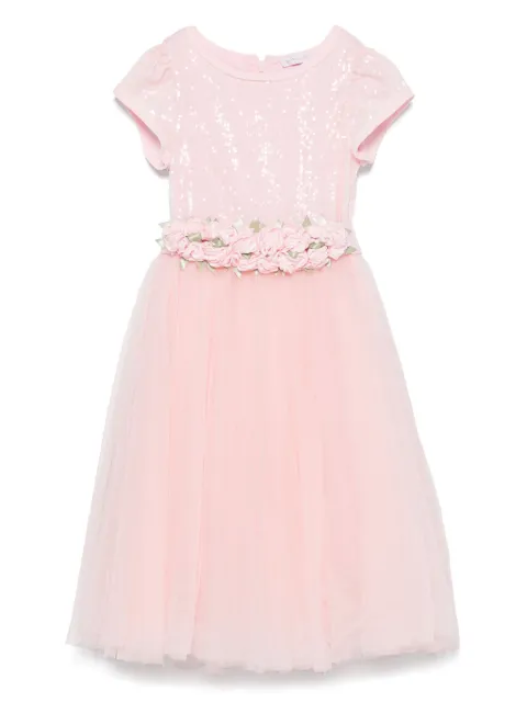 Monnalisa vestido bordado con lentejuelas