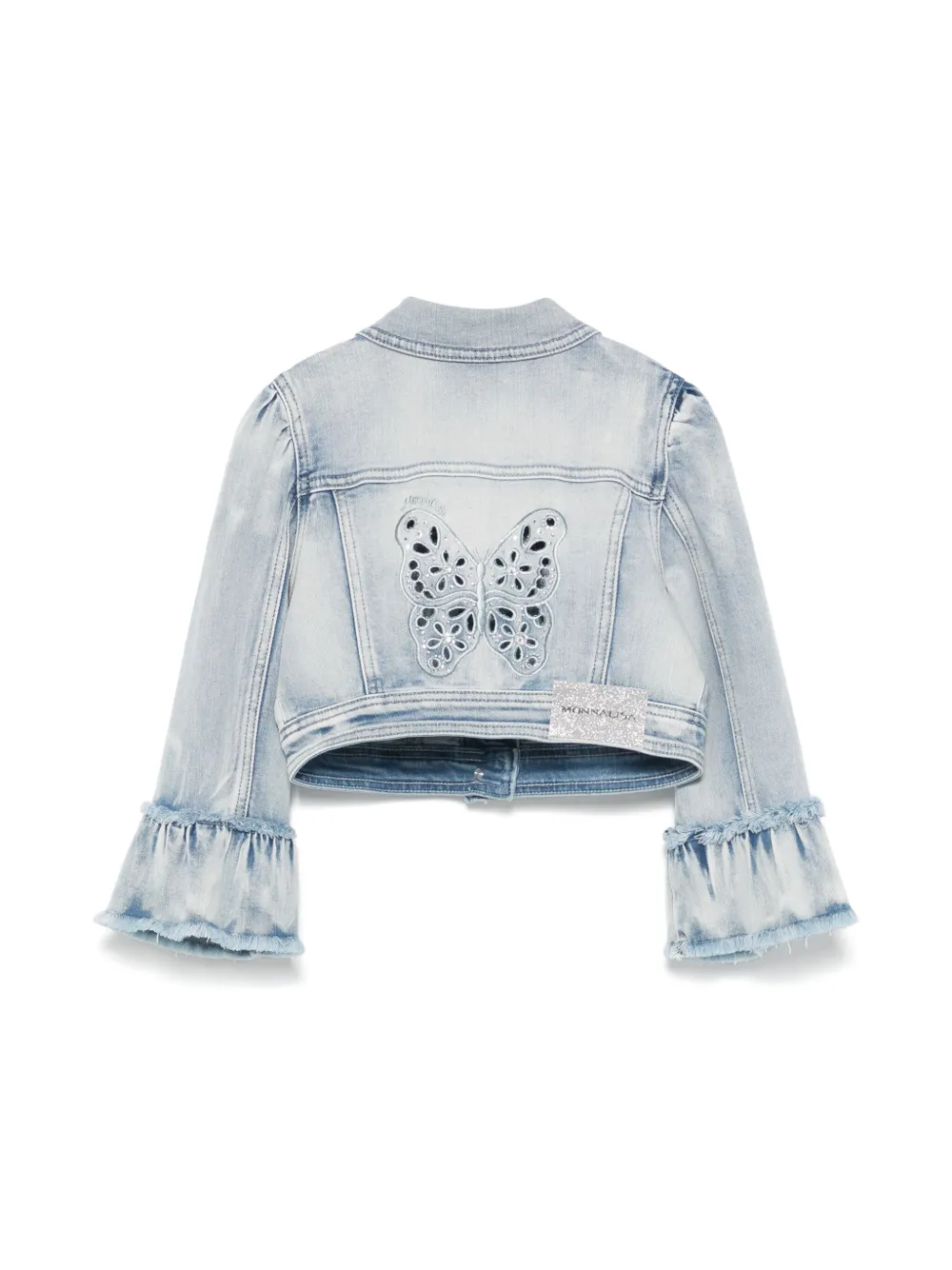 Monnalisa Jaqueta com aplicação de strass | Jaqueta Jeans | Image 2