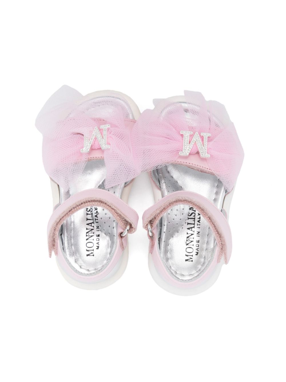 Monnalisa bow-detail sandals Pink