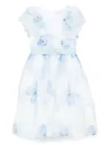 Monnalisa butterfly-print dress - Blue