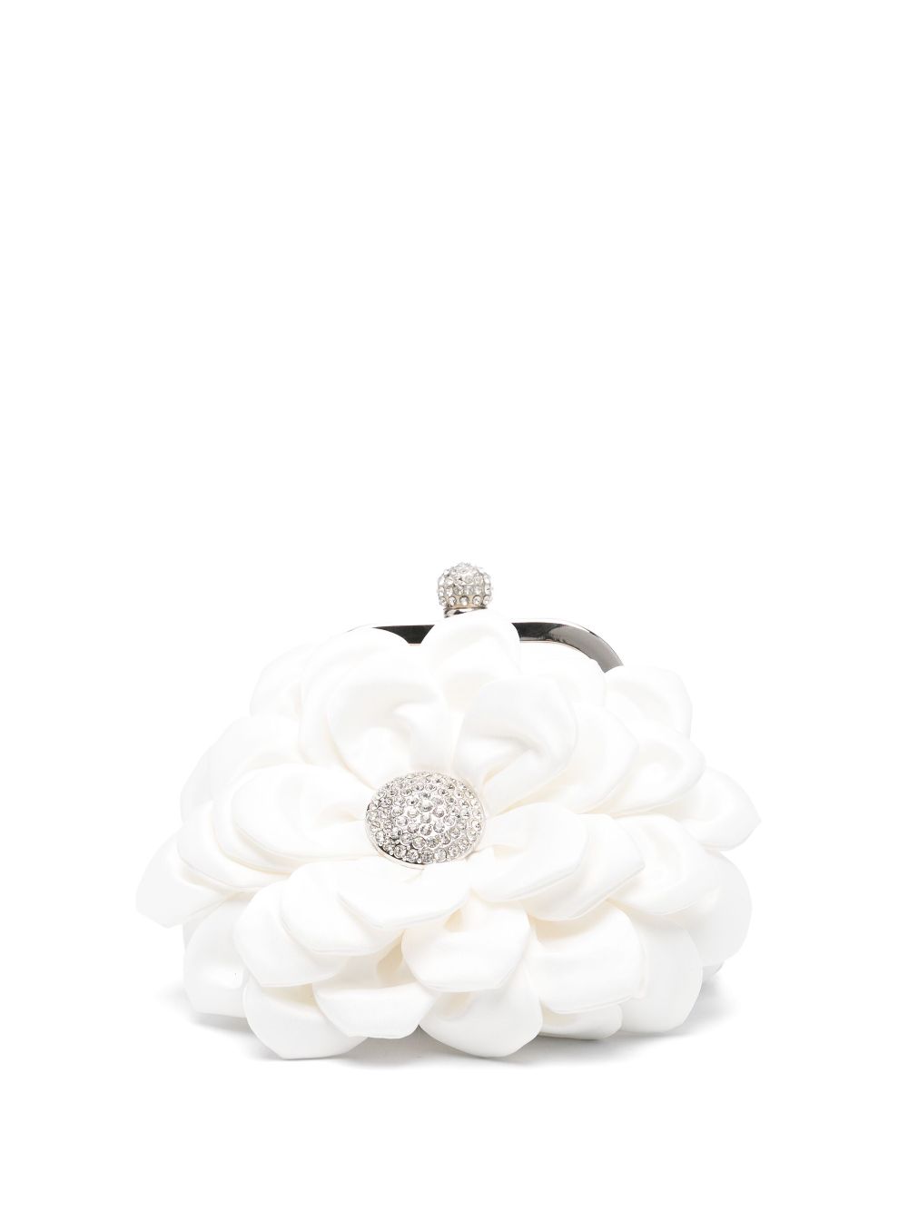 Monnalisa floral 3D-detailed clutch - White