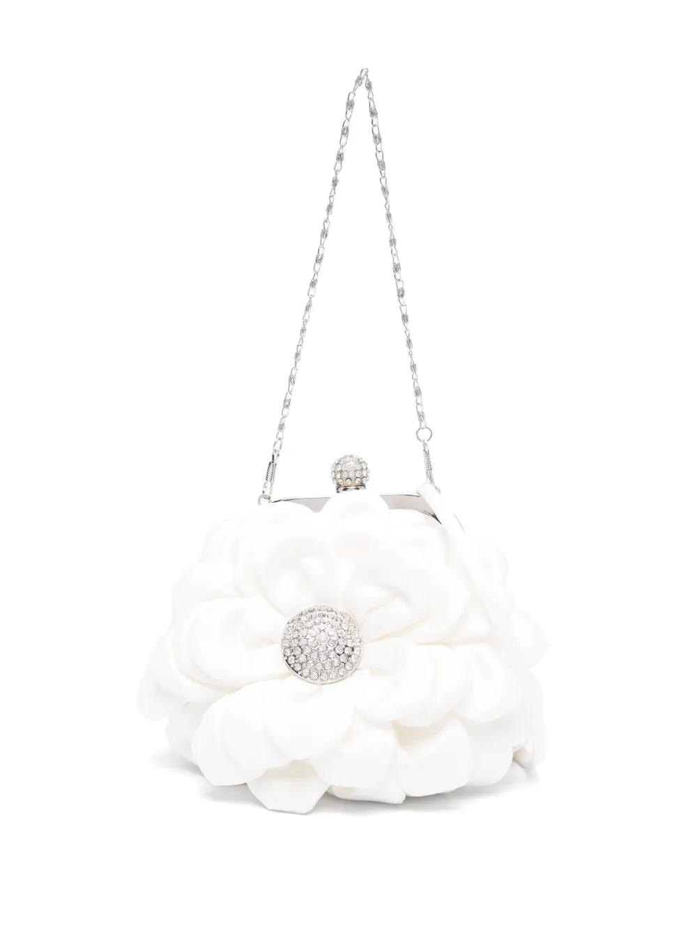 Monnalisa Clutch met 3D-detail en bloemenprint Wit