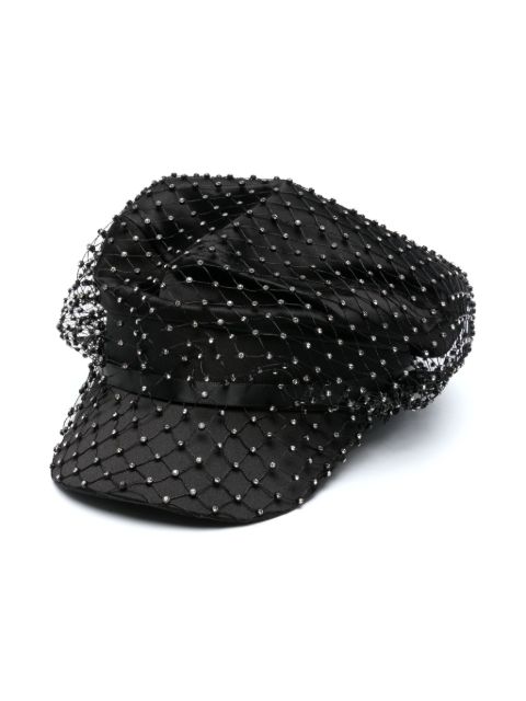 Monnalisa crystal-embellished cap