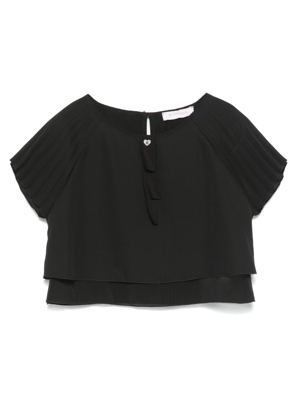 Monnalisa Crêpe shirt Zwart