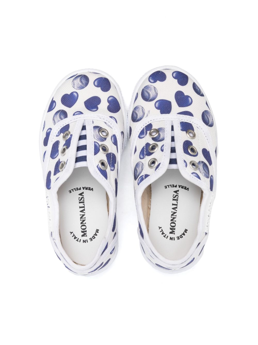 Monnalisa Sneakers met hartprint Wit