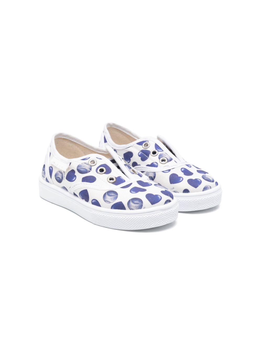 Monnalisa Sneakers met hartprint Wit