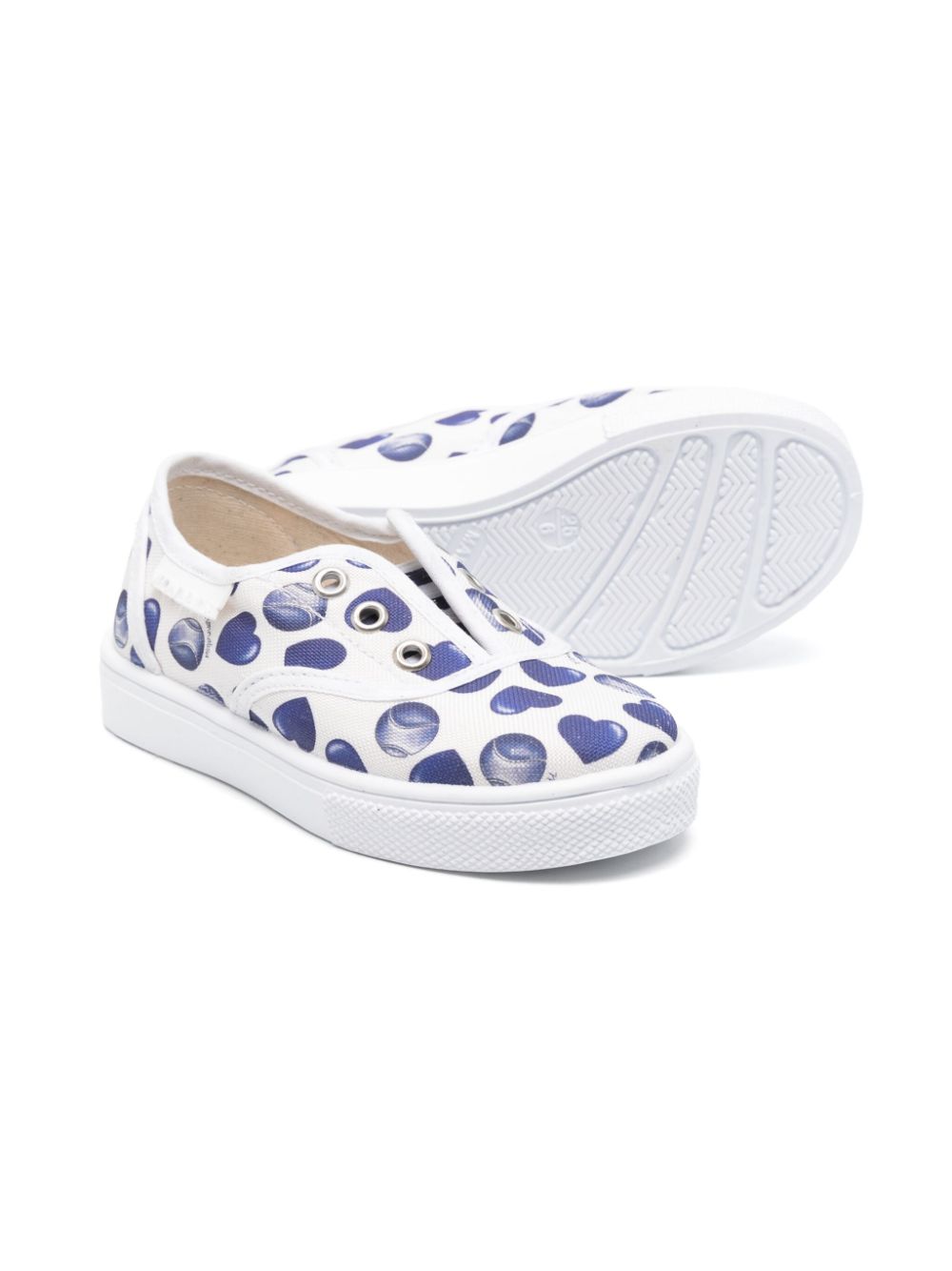 Monnalisa Sneakers met hartprint Wit