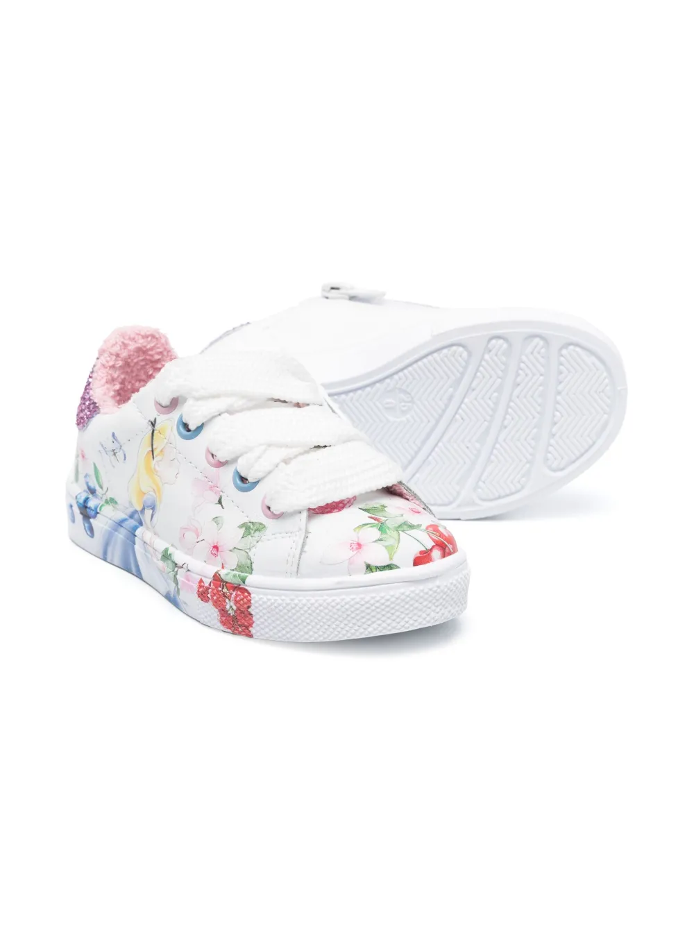 Monnalisa x Disney sneakers met Alice-print Wit