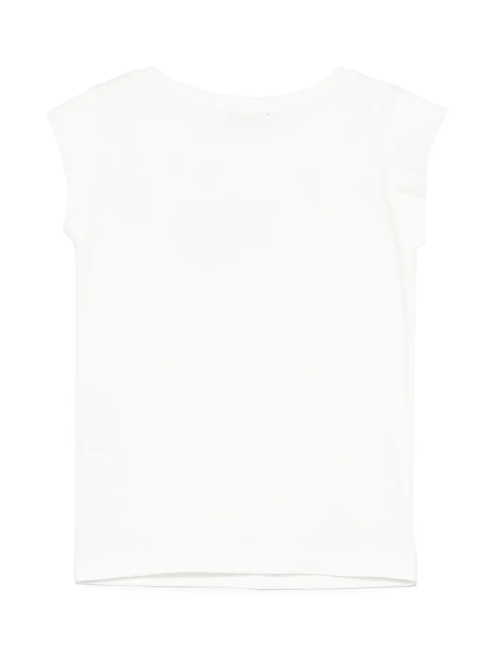Monnalisa T-shirt met bloemenprint Wit