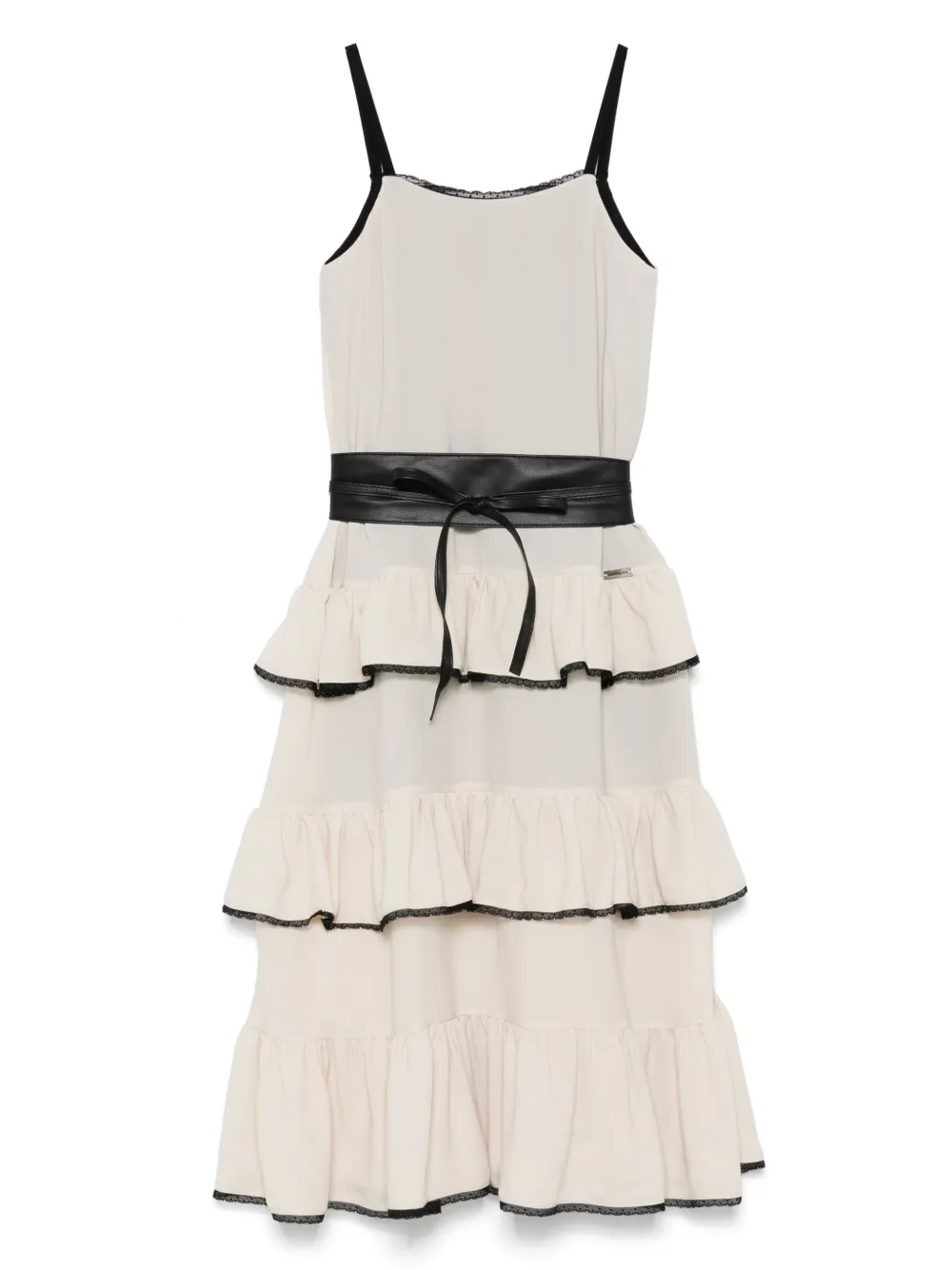 Monnalisa Jurk met ruches Beige