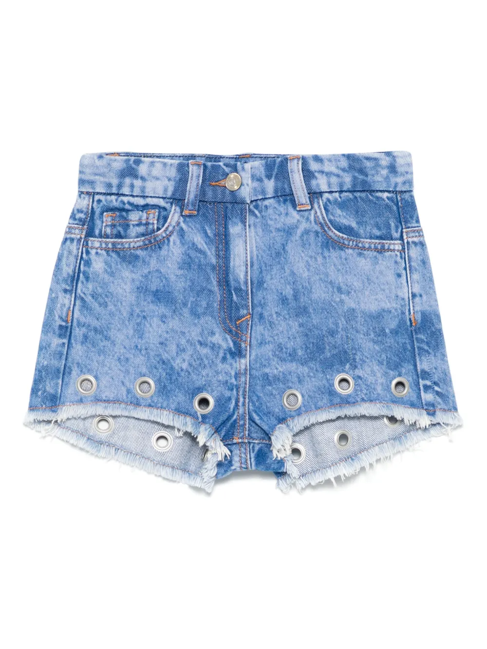 Monnalisa Spijkershorts verfraaid met ringlets Blauw