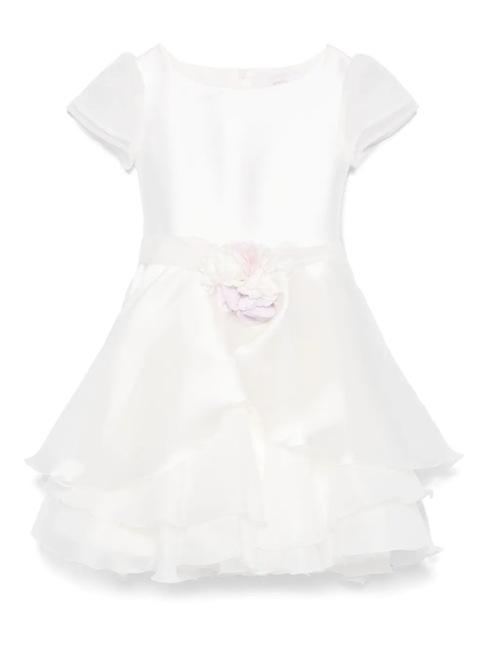 Monnalisa vestido con aplique floral | blanco | Image 1