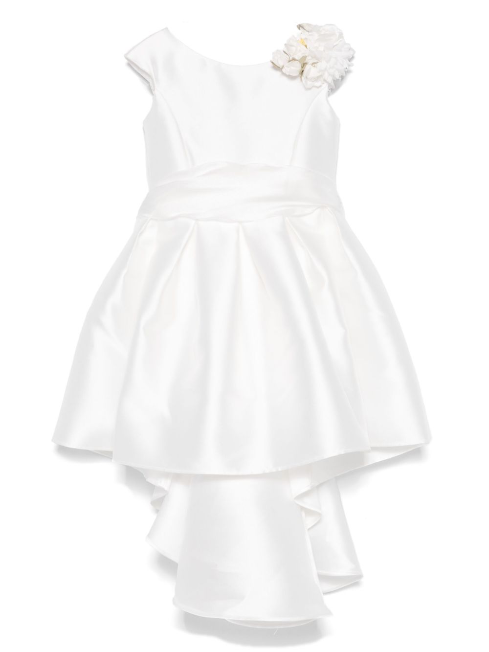 Monnalisa Jurk met bloe patch 0001 WHITE