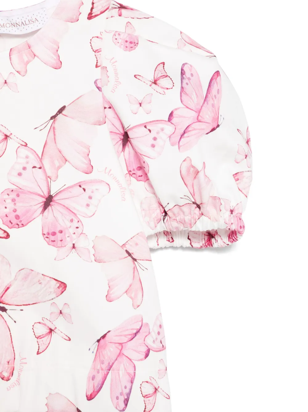 Monnalisa Butterfly-print Blouse In White