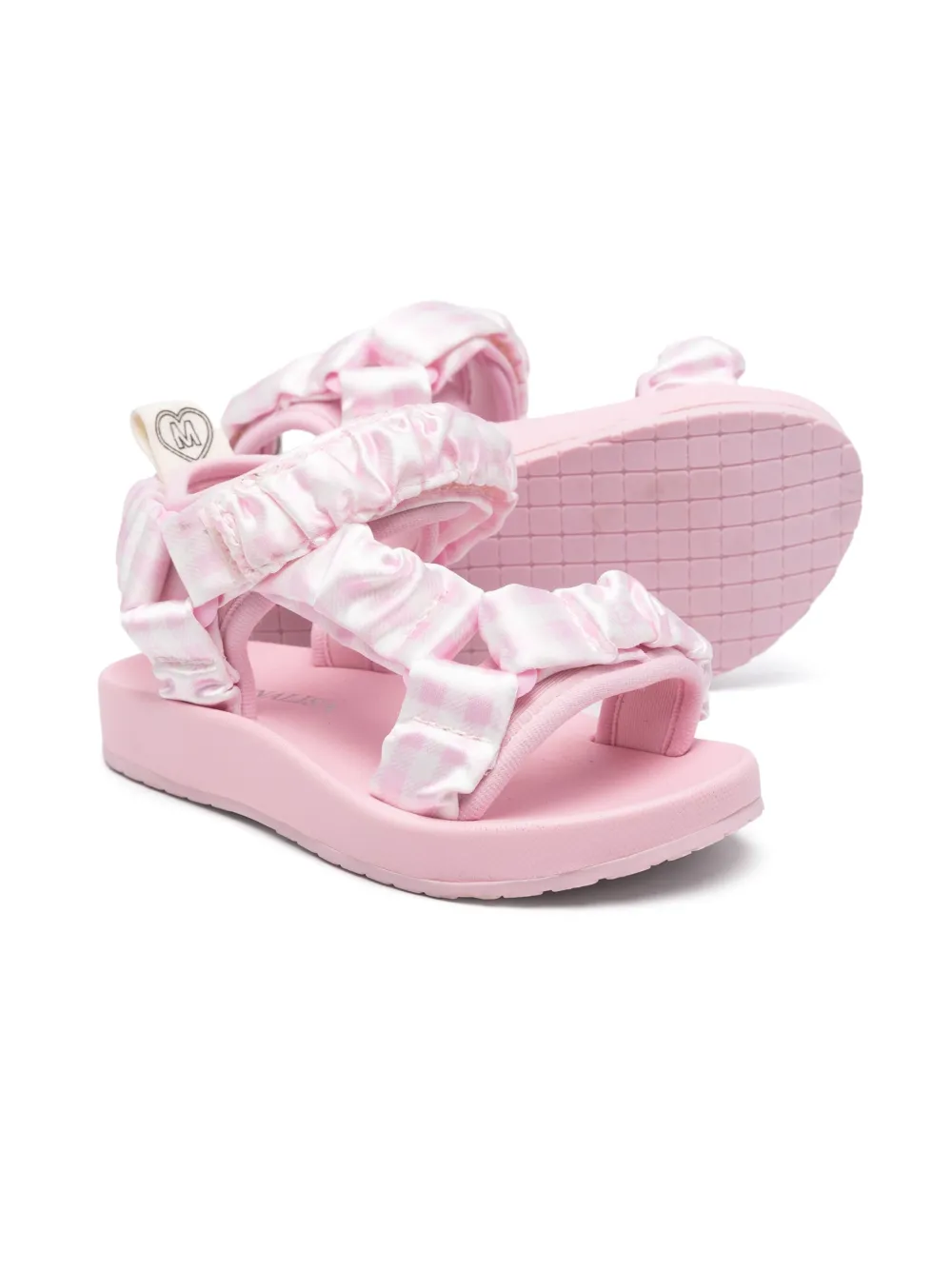 Monnalisa Sandalen met gingham ruit - Roze