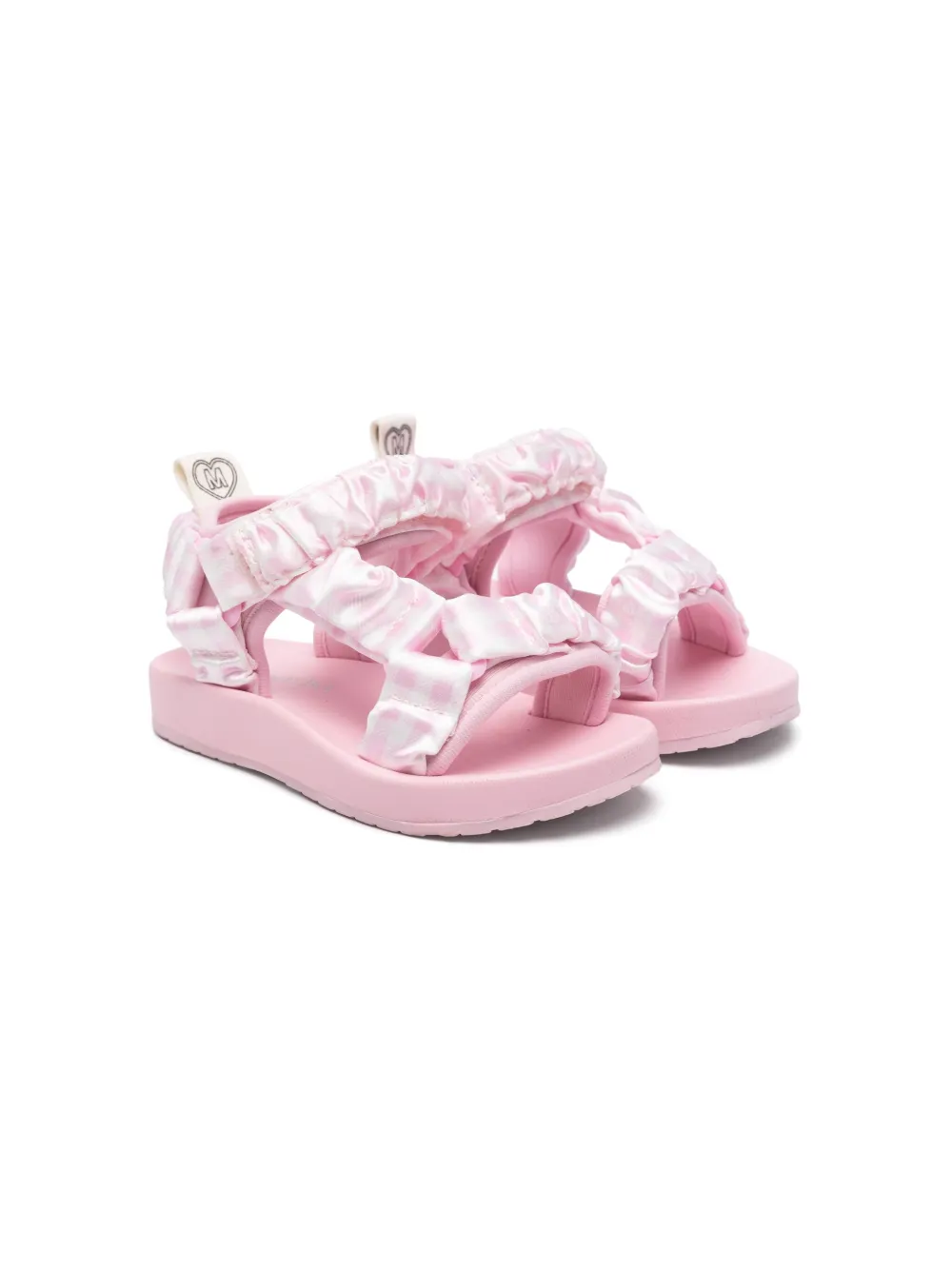 Monnalisa Sandalen met gingham ruit Roze