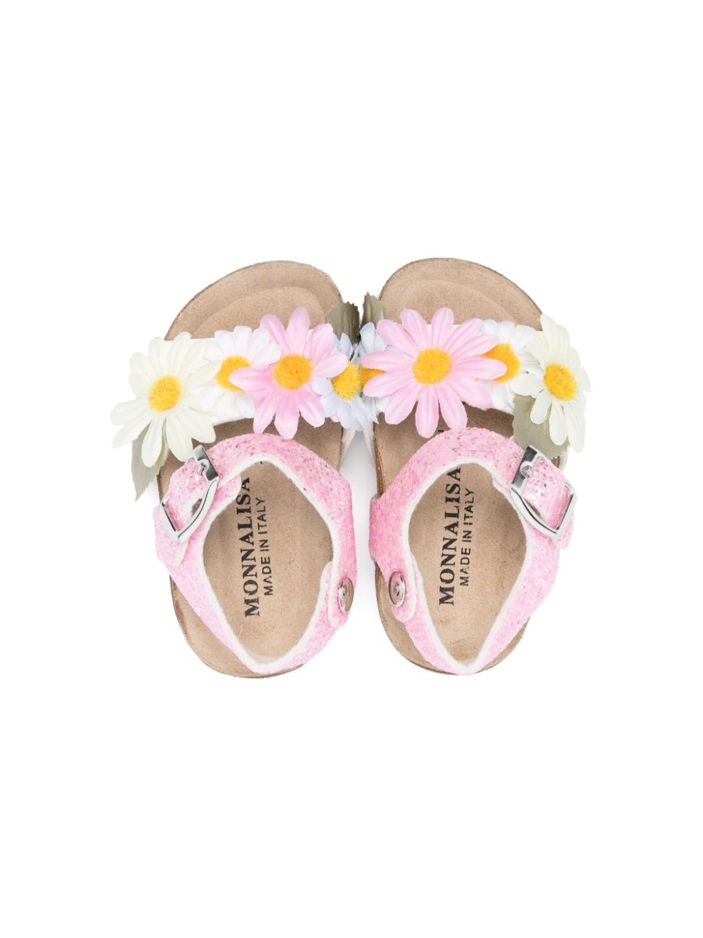 Monnalisa floral-appliqué sandals Pink