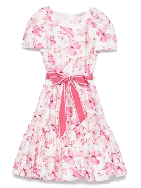 Monnalisa Kleid mit Schmetterling-Print