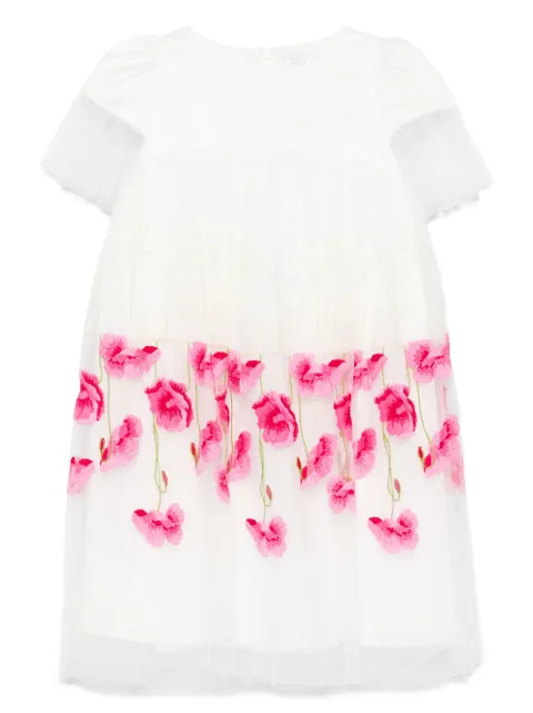 Monnalisa floral-embroidered dress