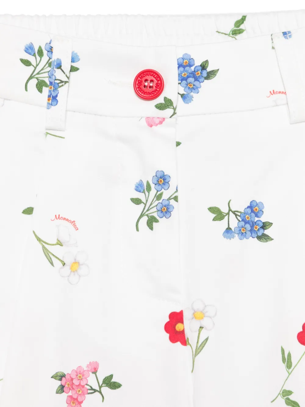 Monnalisa Broek met bloemenprint Wit